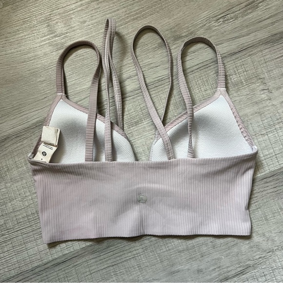 LULULEMON Like a Cloud Strappy Longline Ribbed Bra *Light Support Light Purple 4 - Picture 5 of 12